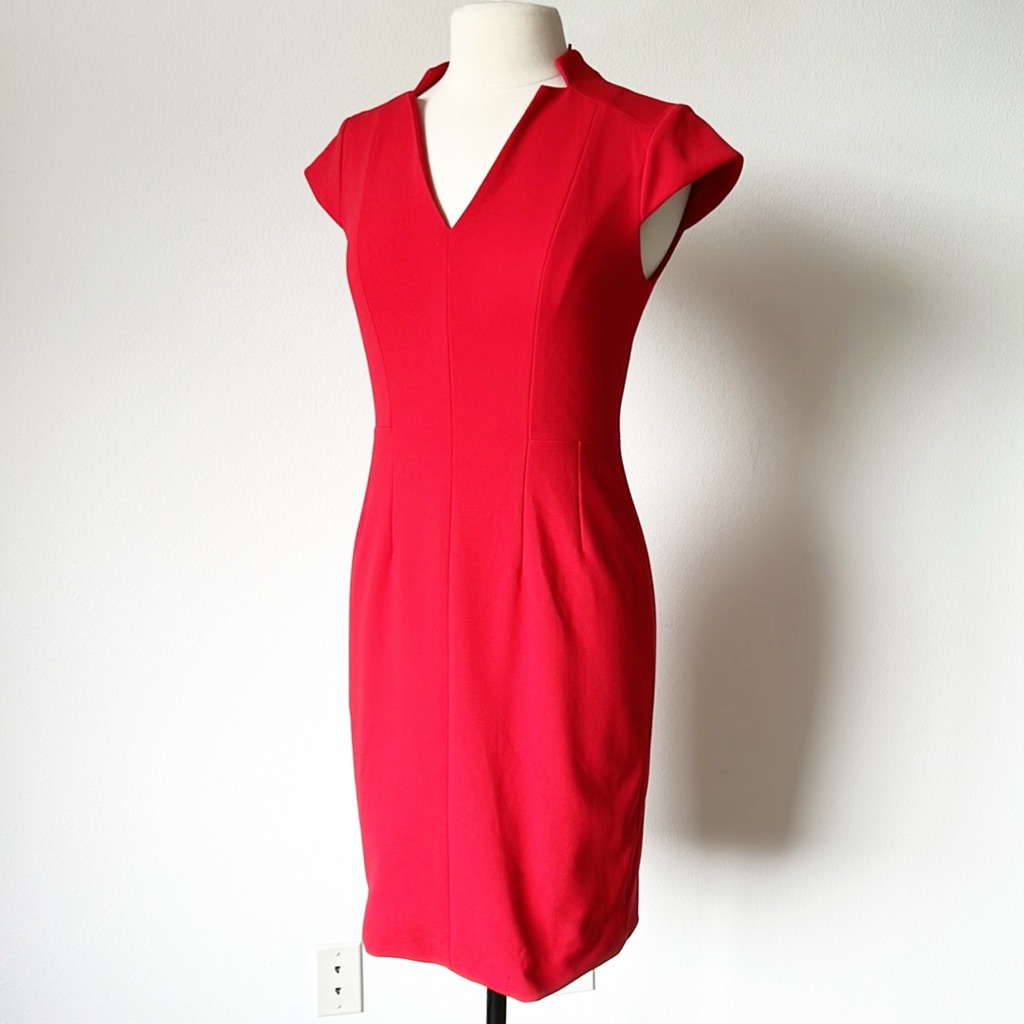 Cynthia Steffe Red Midi Dress